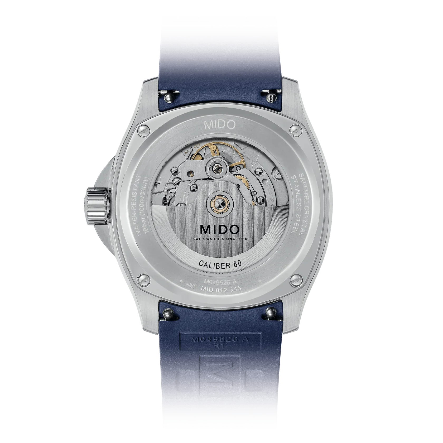 Mido Multifort TV Big Date Blue Dial Blue Strap Men's Watch M0495261704100