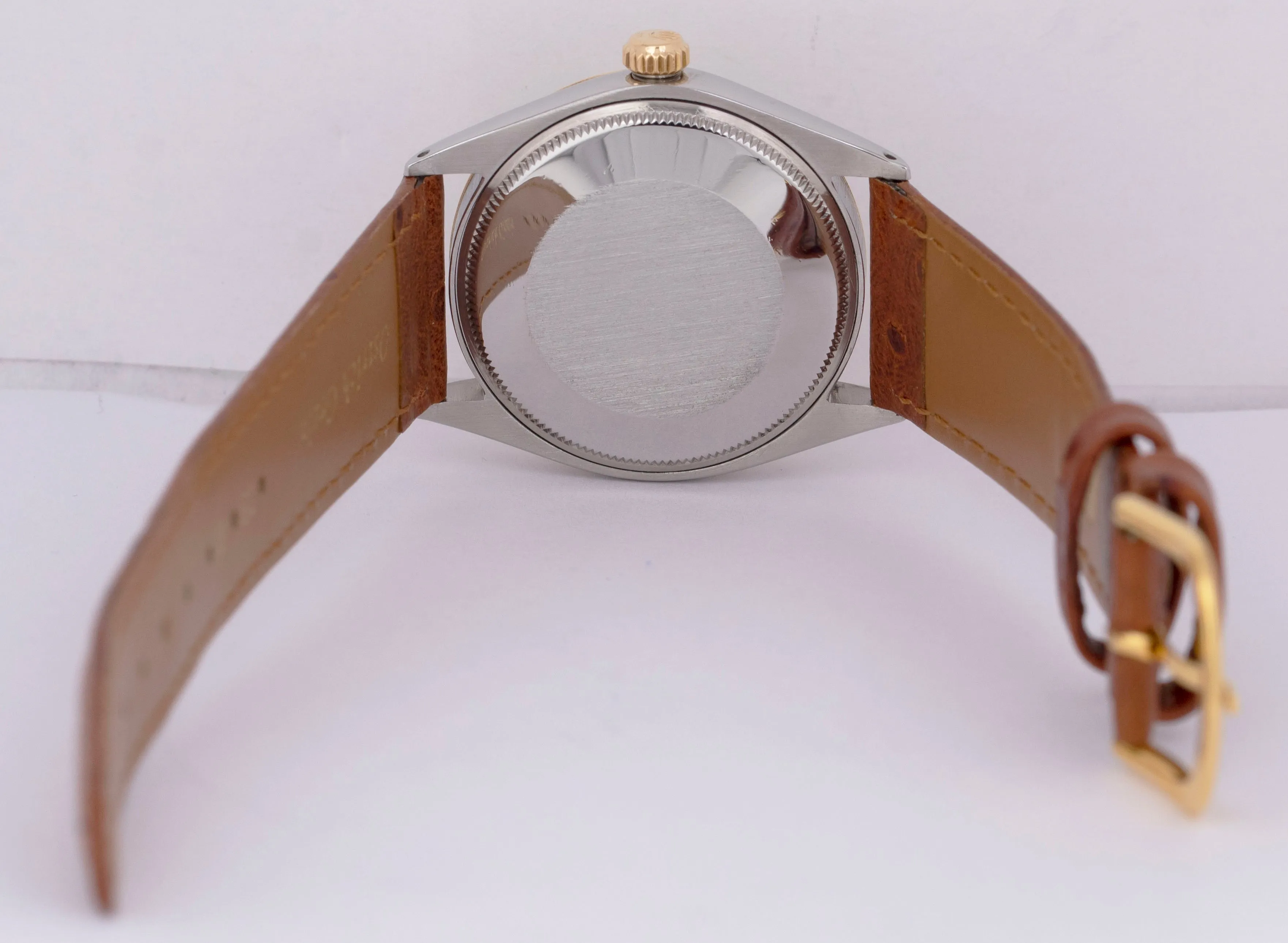 MINT 1972 Rolex Oyster Perpetual 34mm 1005 Champagne 18K Fluted Automatic Watch