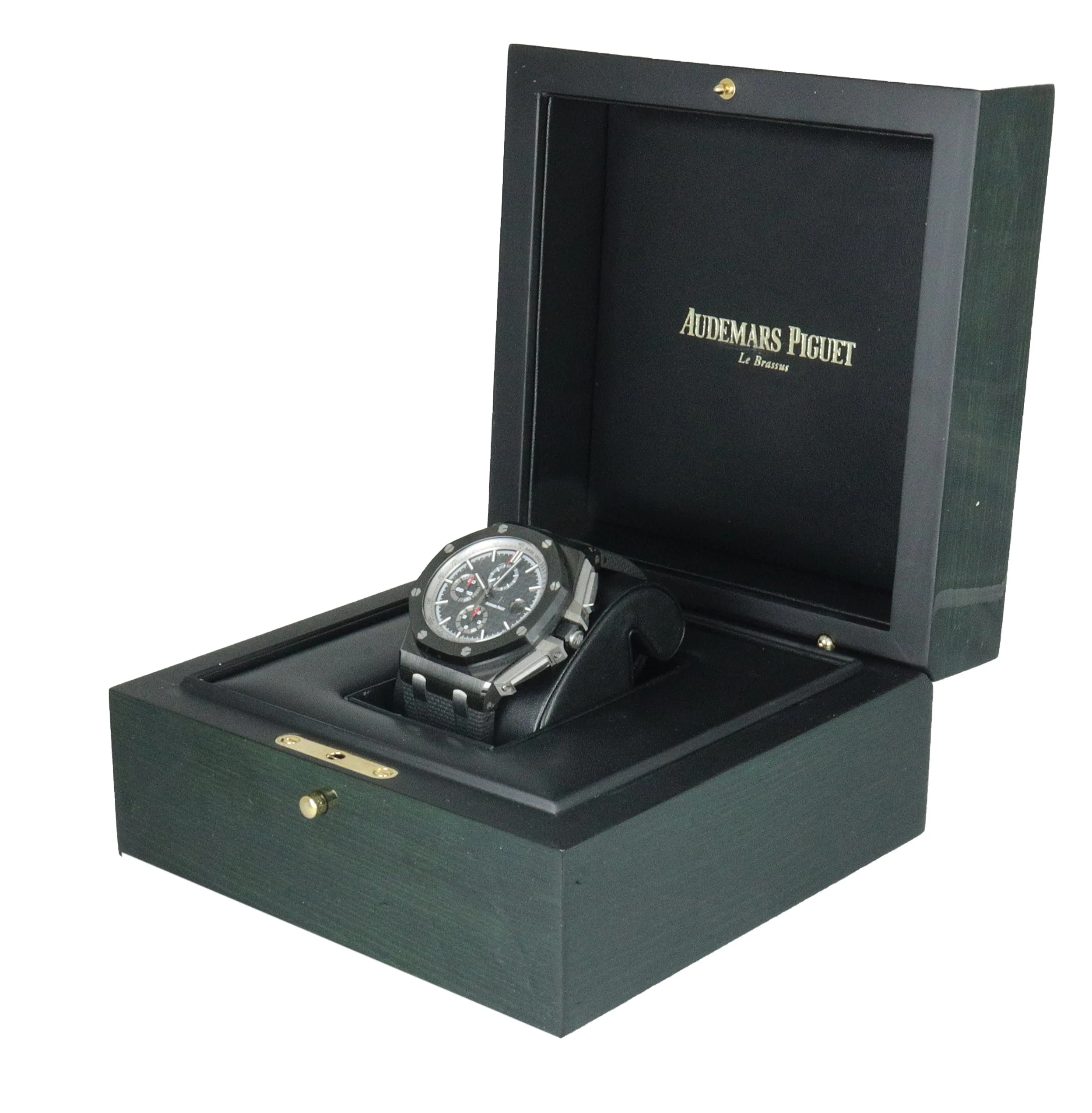 MINT Audemars Piguet AP Royal Oak Offshore Grey 44mm Black Ceramic Watch 26405
