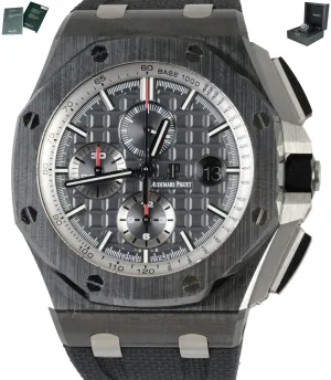 MINT Audemars Piguet AP Royal Oak Offshore Grey 44mm Black Ceramic Watch 26405