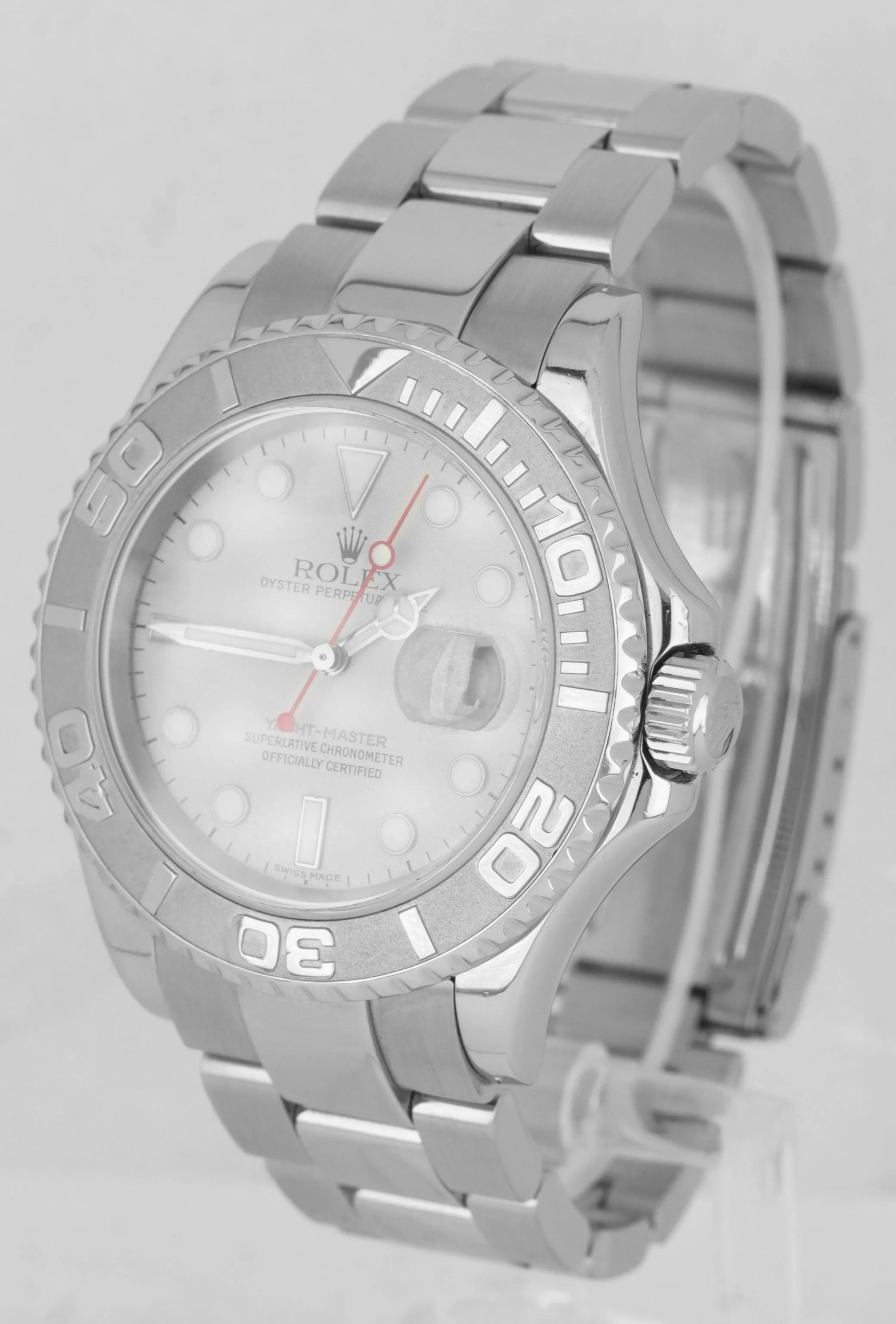 MINT Men's Rolex Yacht-Master Stainless Steel Platinum 40mm Date Watch 16622 B P