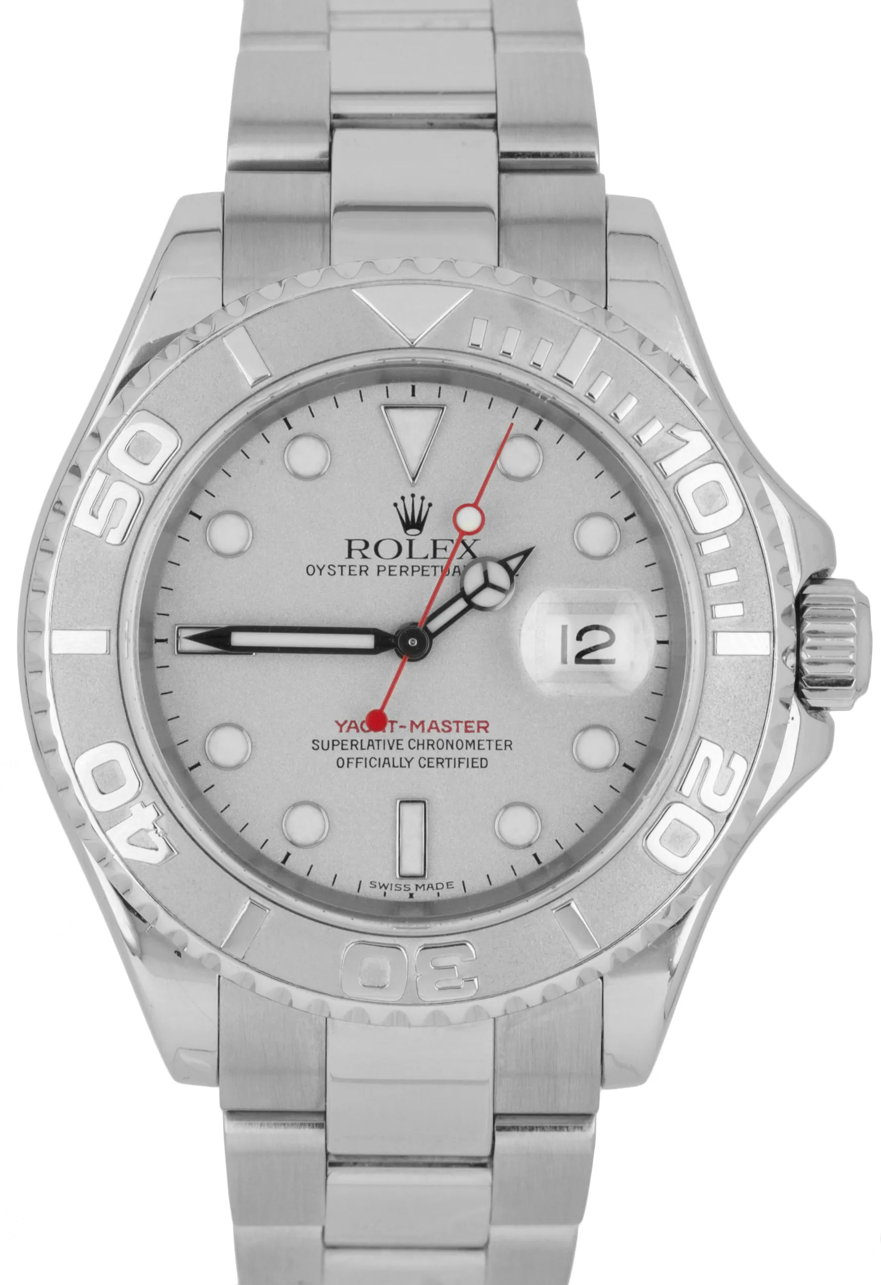 MINT Men's Rolex Yacht-Master Stainless Steel Platinum 40mm Date Watch 16622 B P