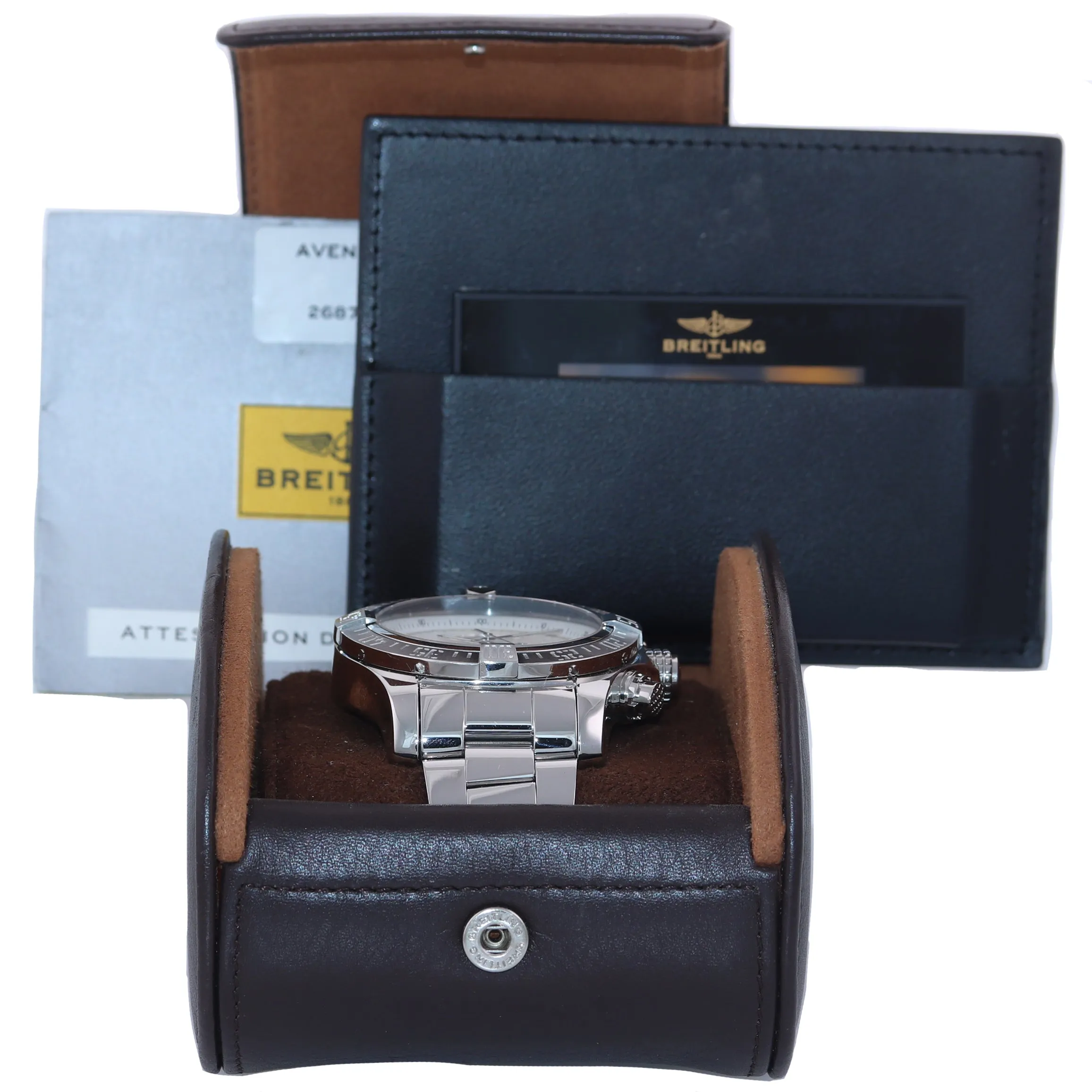 MINT PAPERS Breitling Super Avenger II Chronograph Cream Steel A13370 48mm Watch