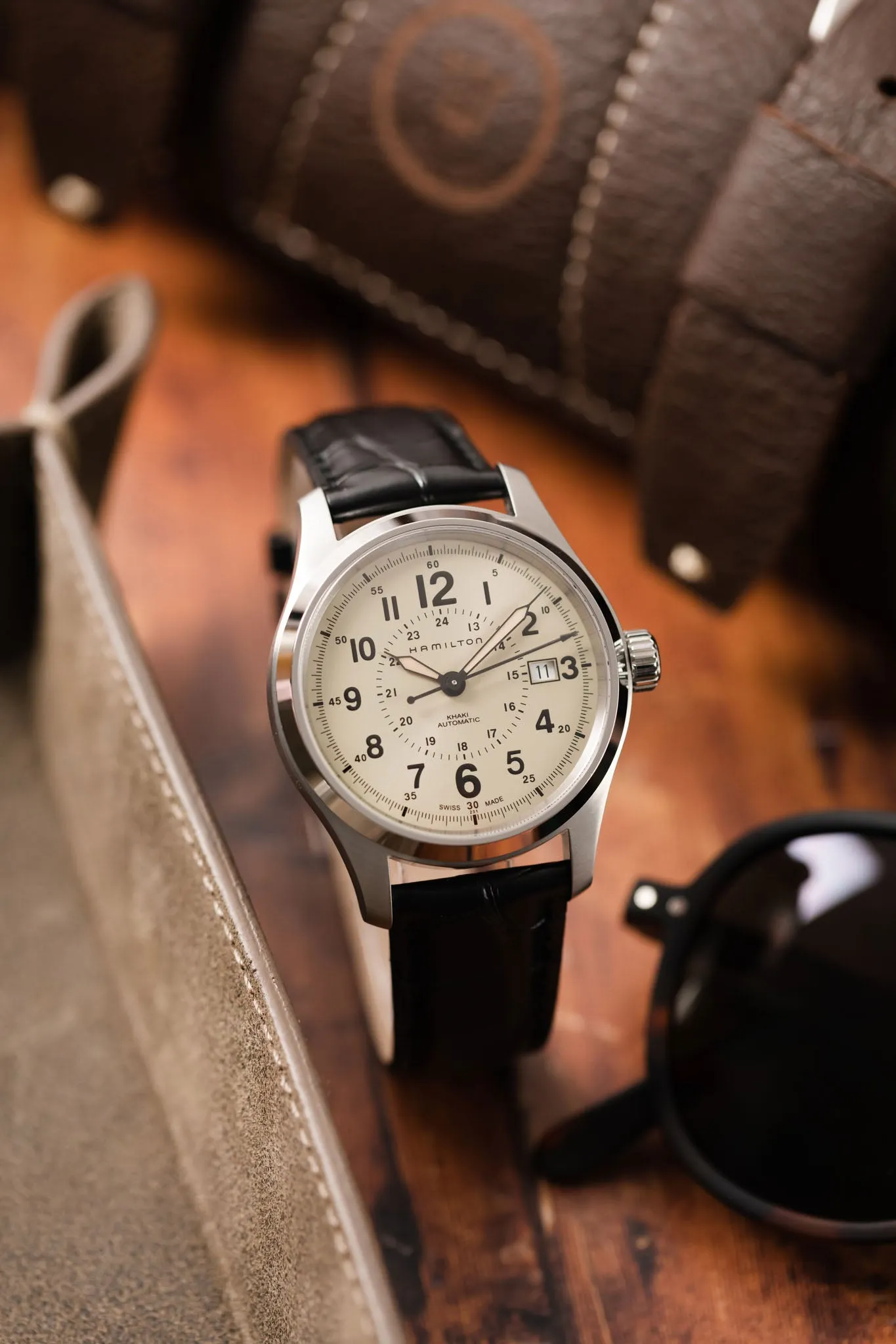 Morellato AMADEUS Genuine Alligator Watch Strap in BLACK