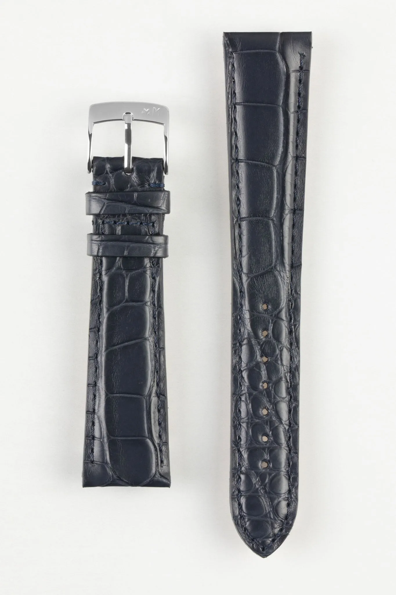 Morellato AMADEUS Genuine Alligator Watch Strap in DARK BLUE