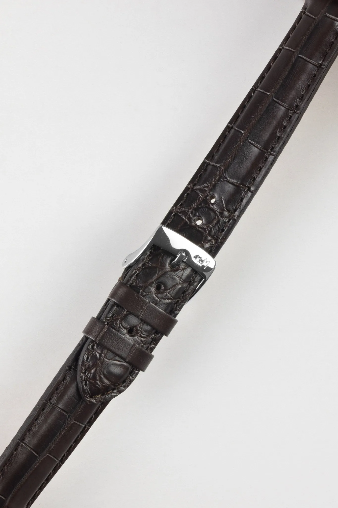 Morellato AMADEUS Genuine Alligator Watch Strap in DARK BROWN