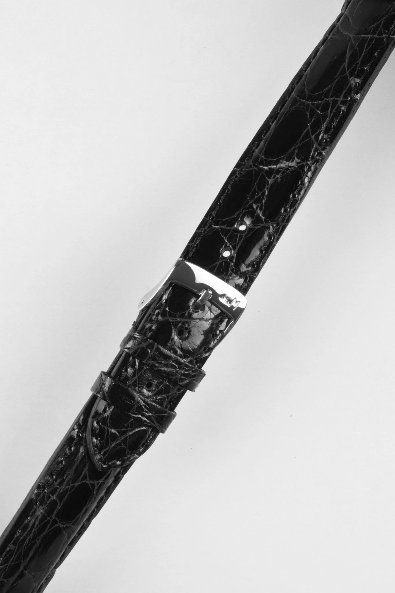 Morellato AMADEUS Genuine Crocodile Leather Watch Strap in BLACK