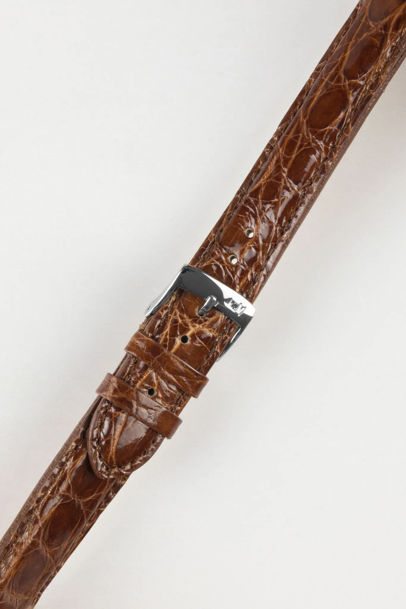 Morellato AMADEUS Genuine Crocodile Leather Watch Strap in BROWN