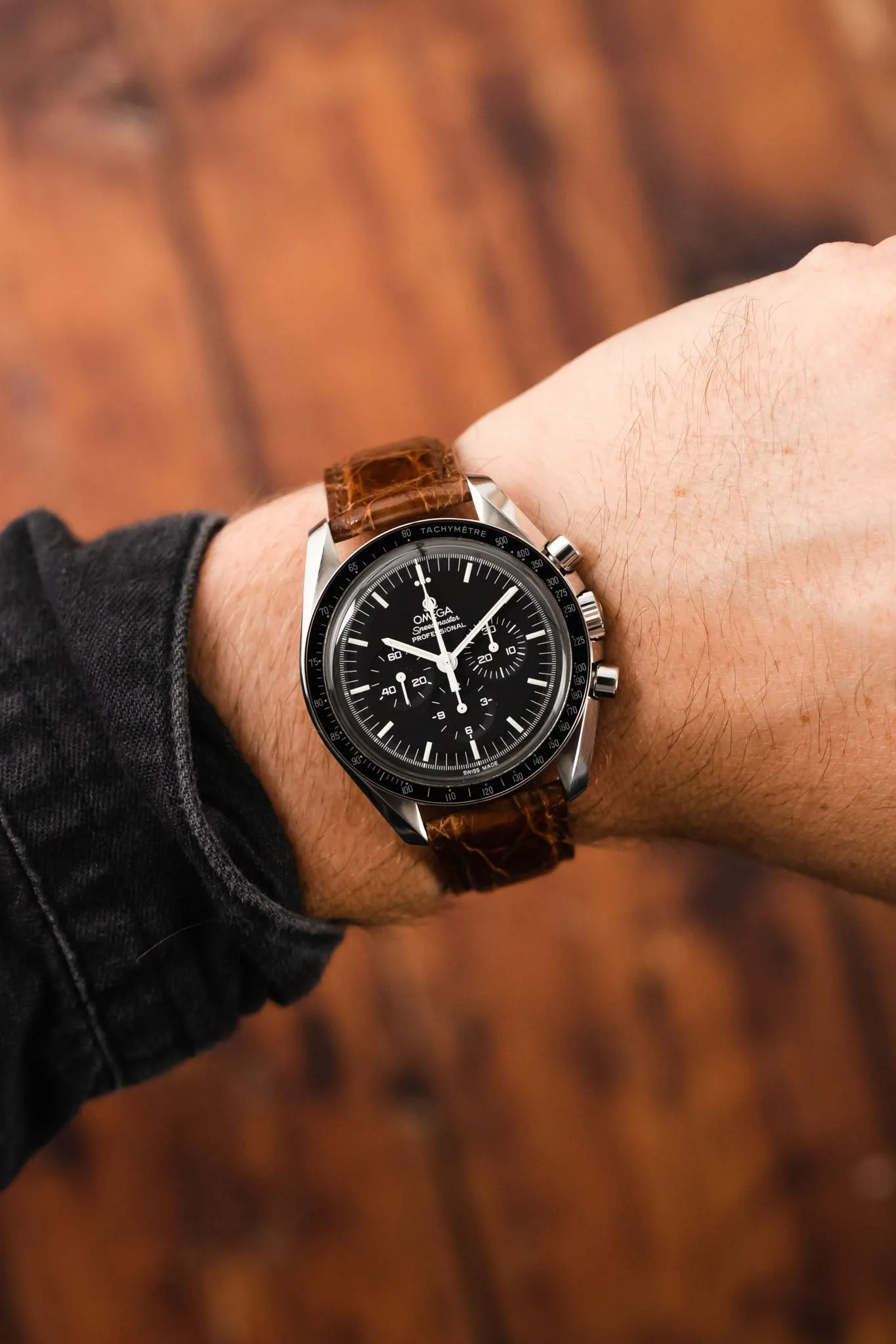 Morellato AMADEUS Genuine Crocodile Leather Watch Strap in BROWN