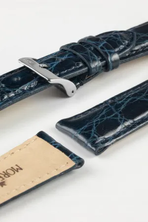 Morellato AMADEUS Genuine Crocodile Watch Strap in NAVY BLUE
