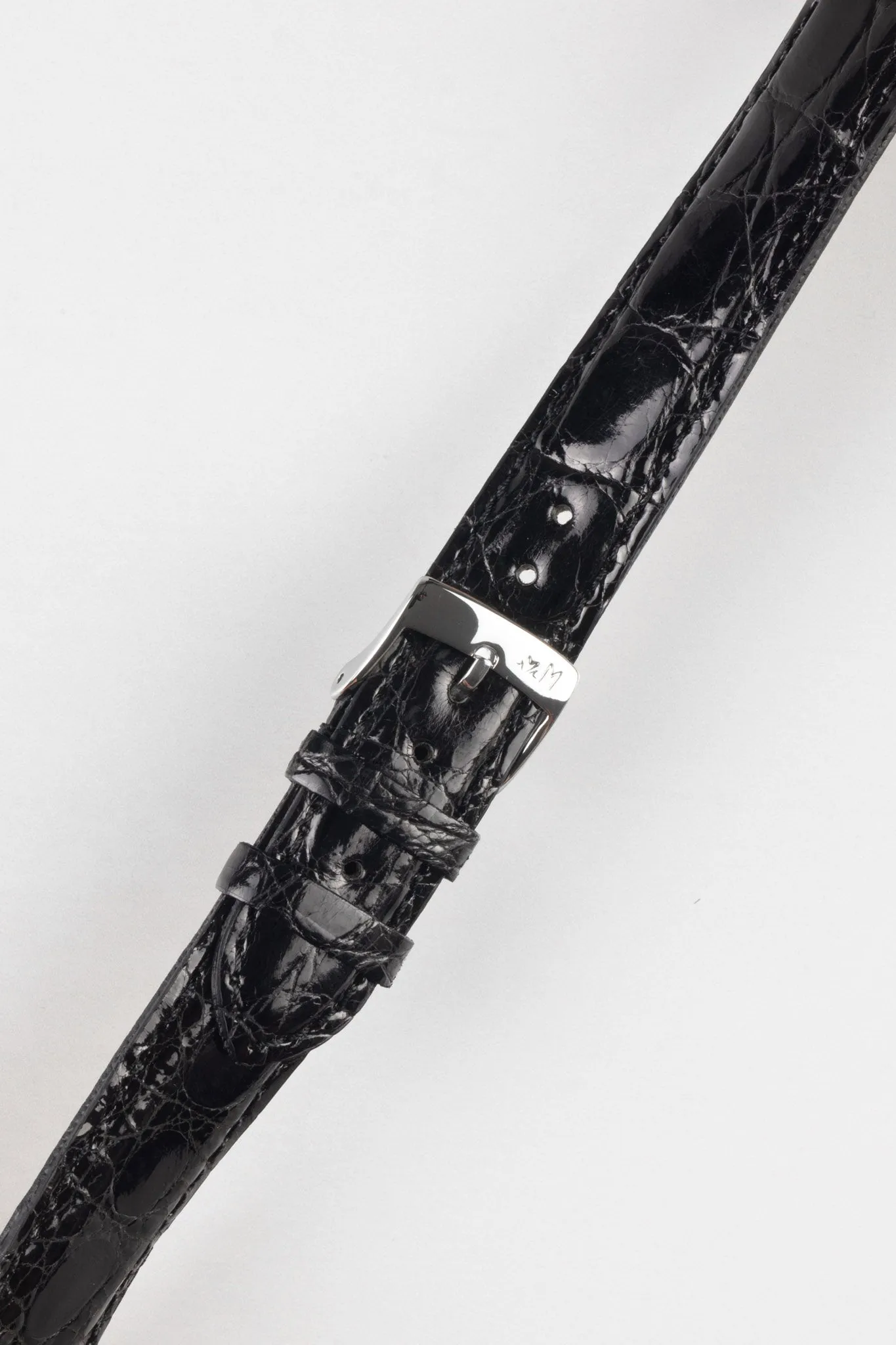 Morellato MOMBASA Genuine Crocodile Watch Strap in BLACK