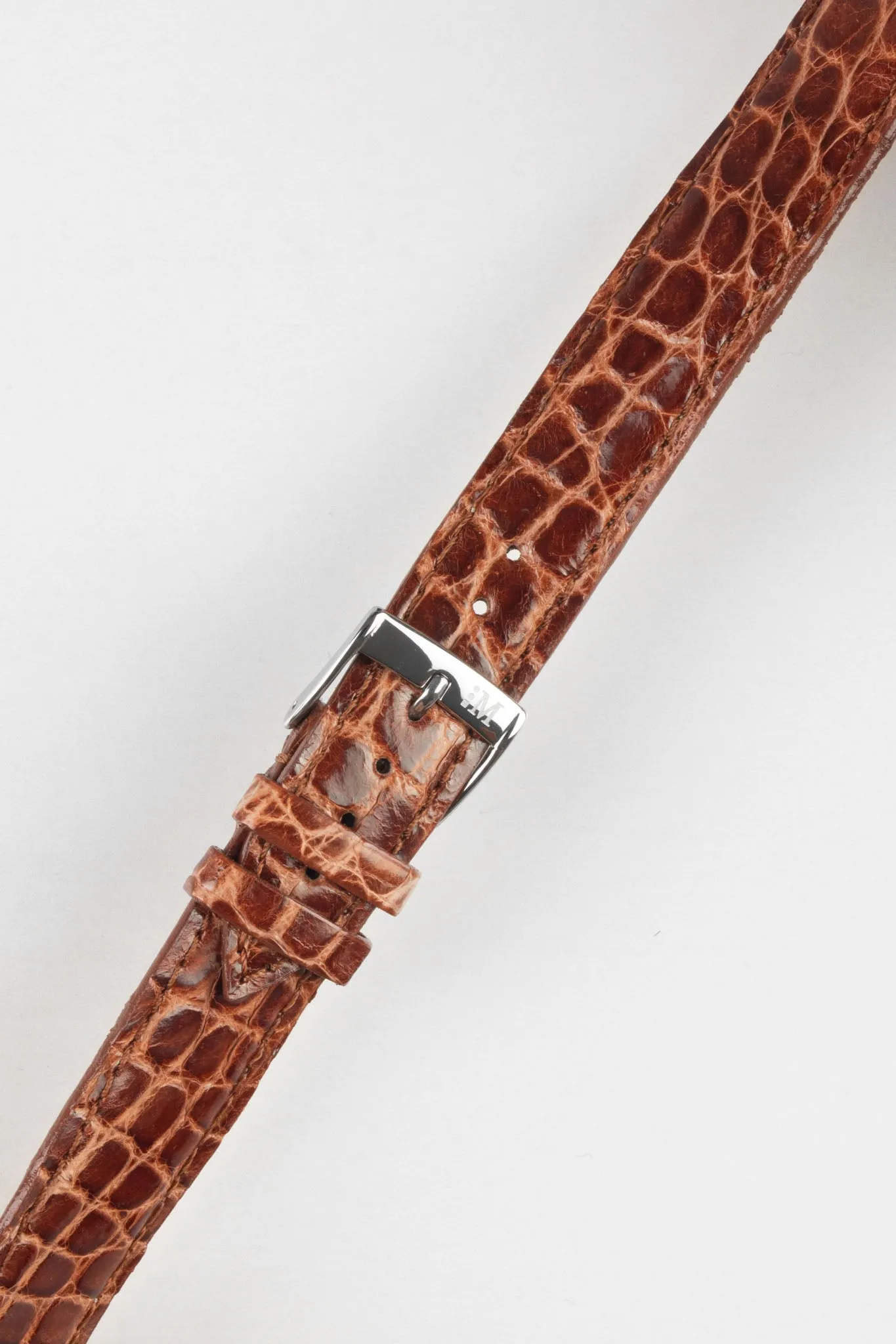 Morellato TRACY Genuine Crocodile Watch Strap in GOLD BROWN