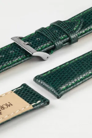 Morellato VIOLINO Genuine Lizard Skin Watch Strap in GREEN