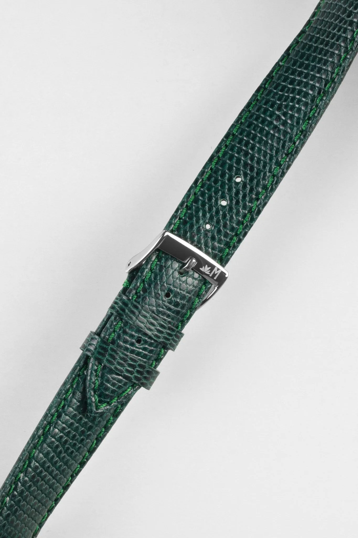 Morellato VIOLINO Genuine Lizard Skin Watch Strap in GREEN