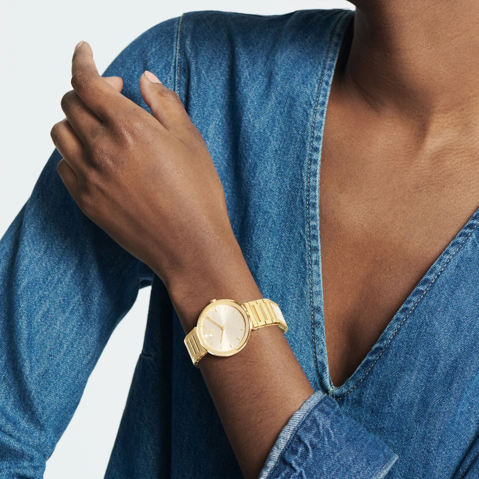 Movado Bold Horizon Ladies Gold Tone Watch