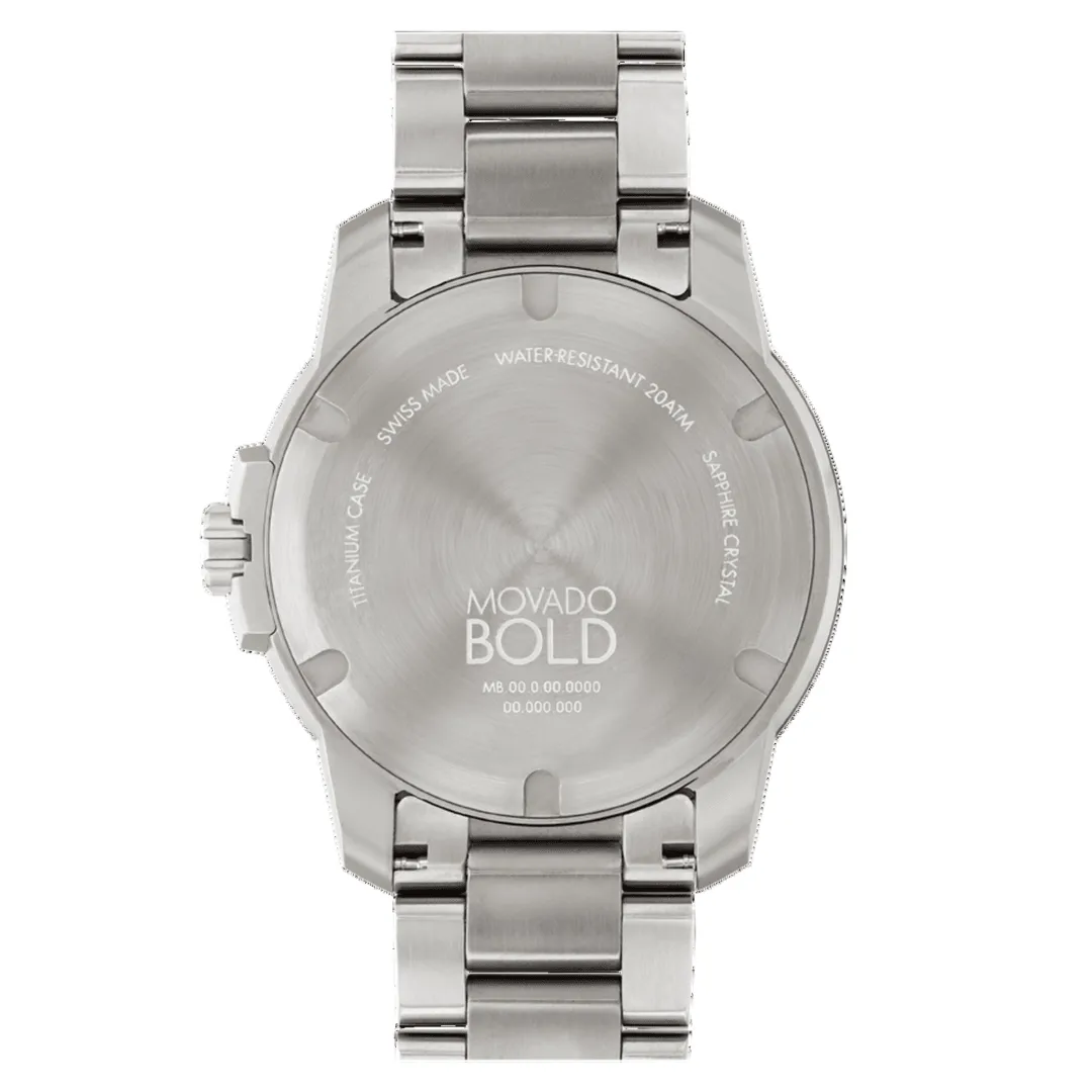 Movado Bold Titanium Quartz Men's Watch 3600967