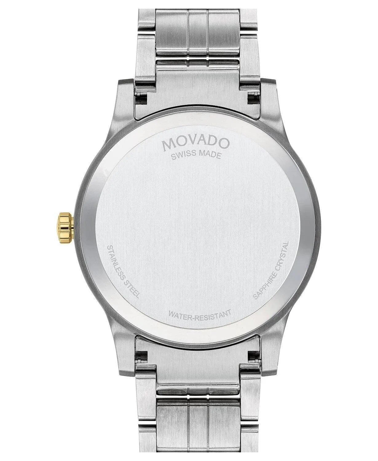 Movado Swiss Gold PVD & Stainless Steel Bracelet Men's Watch 0607536