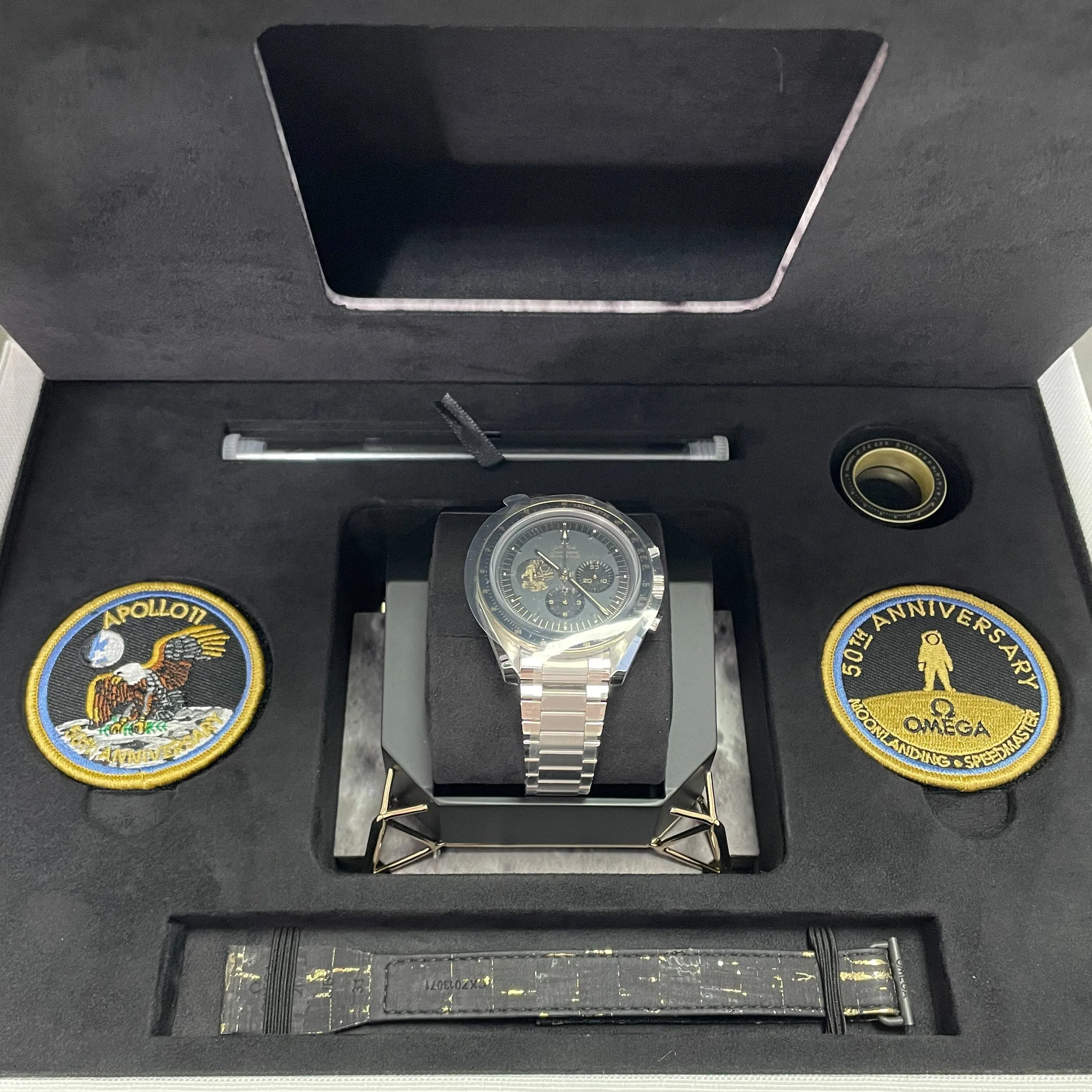 NEW STICKERED Omega Speedmaster Apollo 50th Anniversary 310.20.42.50.01.001 B P