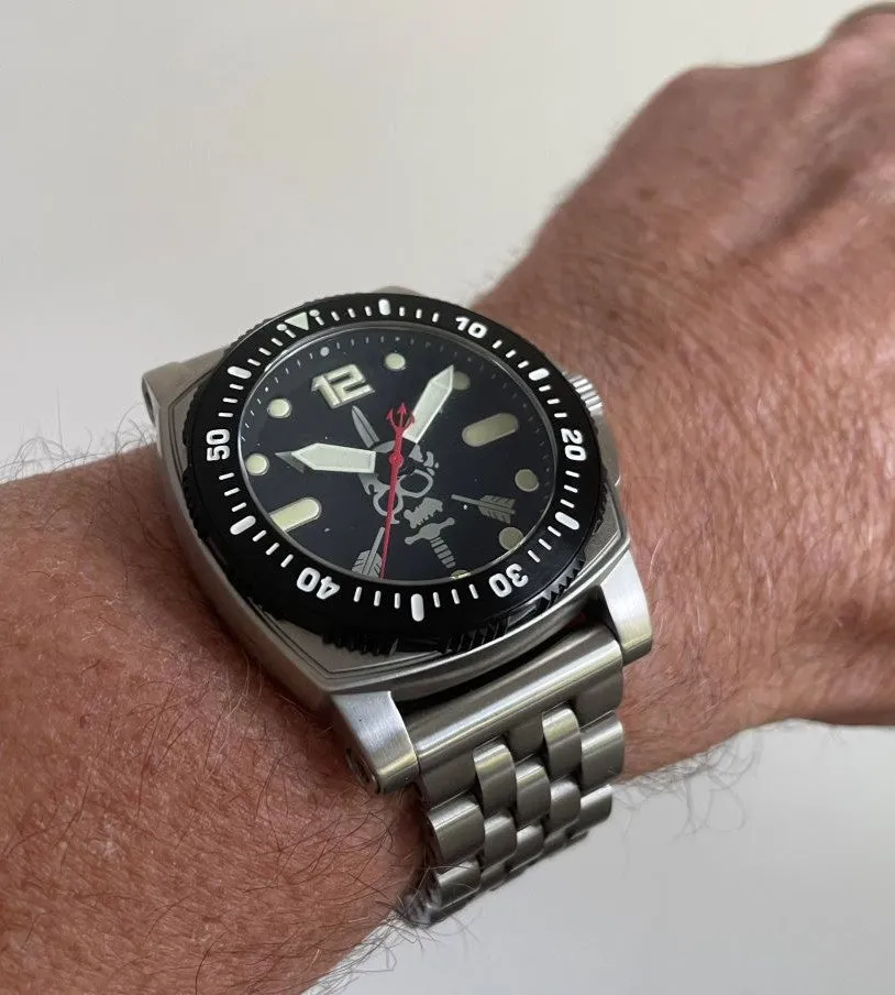 Nous Defions Shumate Dive Watch: Steel Bracelet, Leather Strap & Canvas Strap