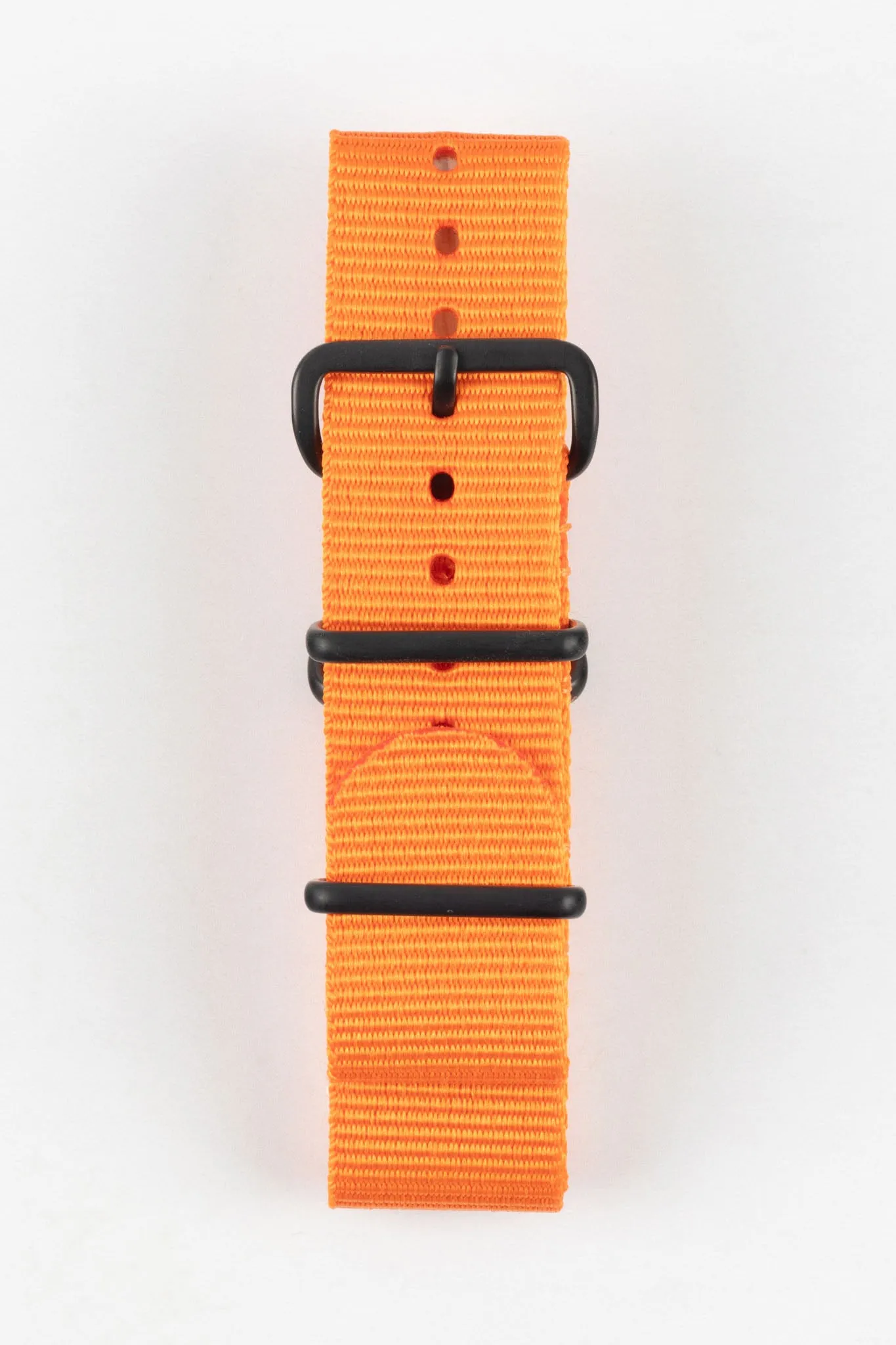 Nylon Watch Strap in ORANGE with PVD Buckle and Keepers