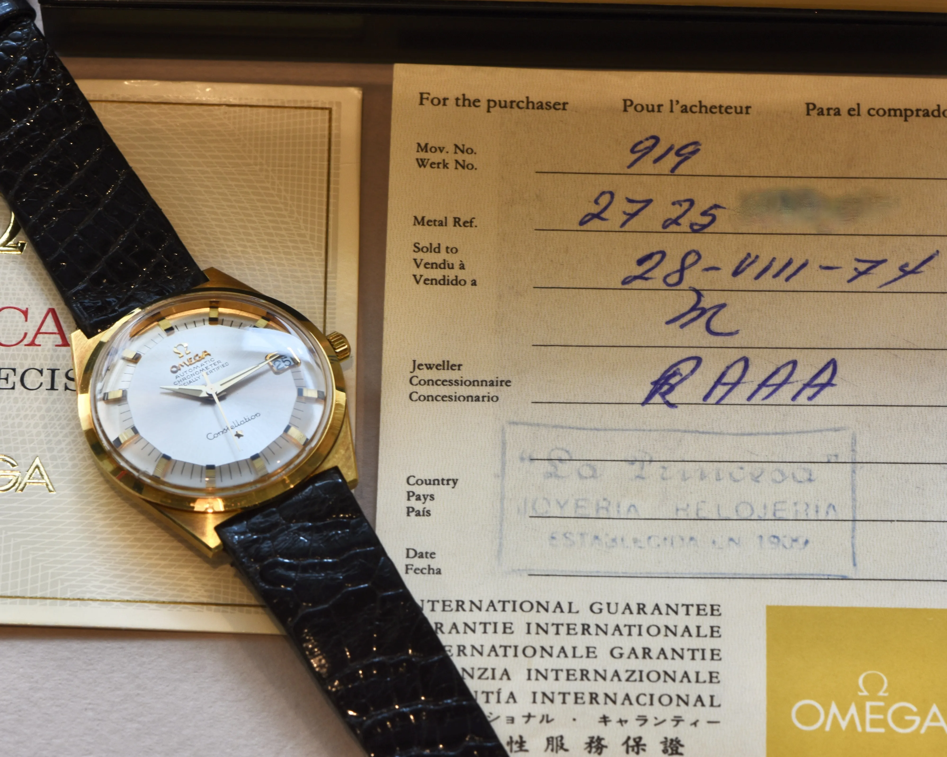 Omega Constellation in Yellow Gold, Ref. 168.025
