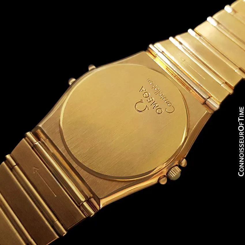 Omega Constellation Mens 35mm, Quartz, Date - 18K Gold Plated & Diamonds