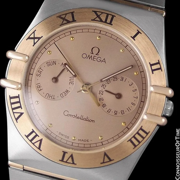 Omega Constellation Mens 35mm, Quartz, Day-Date, Full Bar - Stainless Steel & 18K Gold