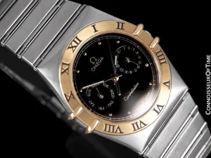 Omega Constellation Mens 35mm, Quartz, Day-Date - Stainless Steel & 18K Gold