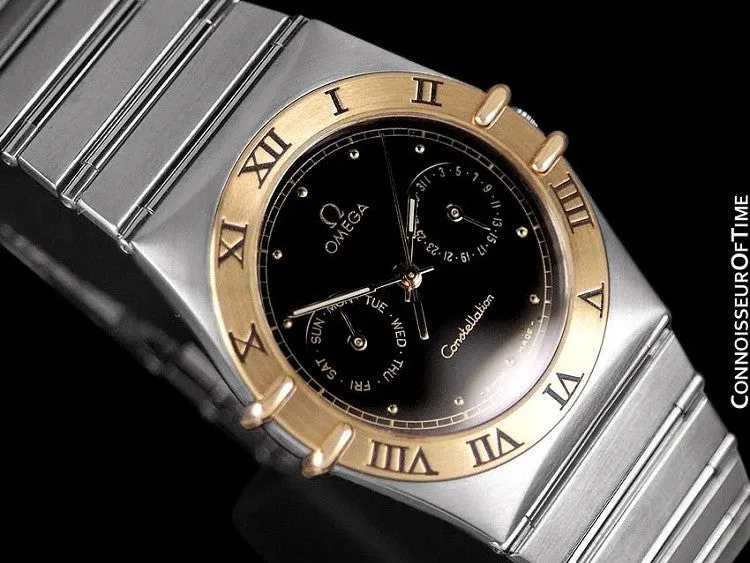 Omega Constellation Mens 35mm, Quartz, Day-Date - Stainless Steel & 18K Gold
