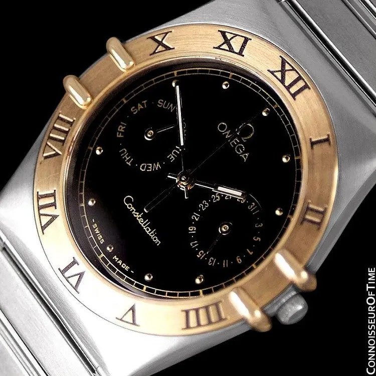 Omega Constellation Mens 35mm, Quartz, Day-Date - Stainless Steel & 18K Gold