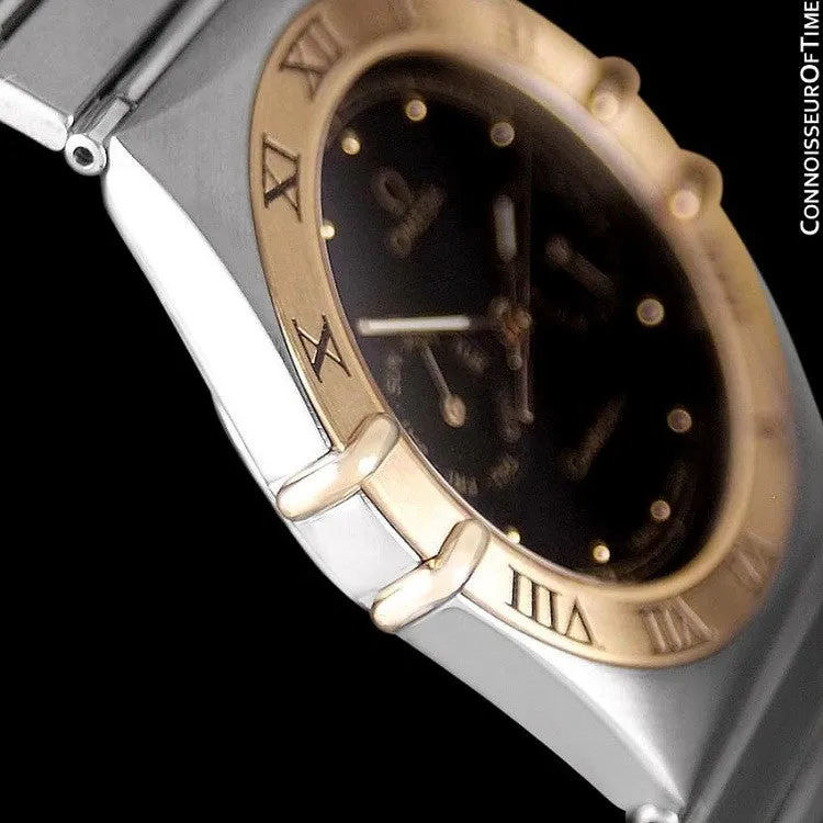Omega Constellation Mens 35mm, Quartz, Day-Date - Stainless Steel & 18K Gold