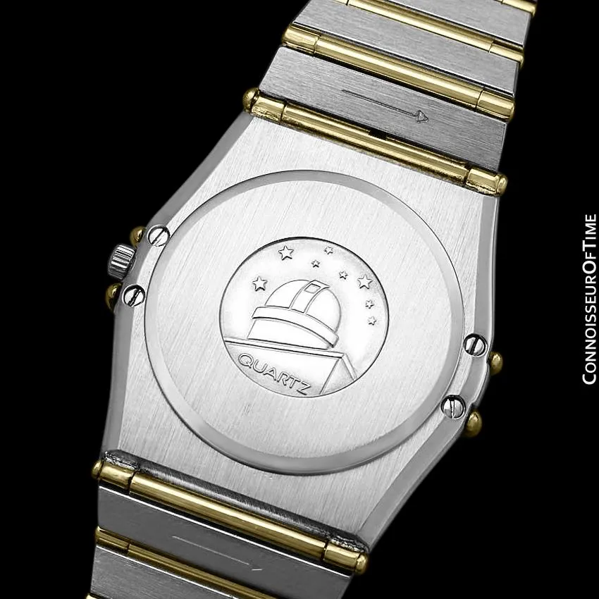 Omega Constellation Mens Watch, Quartz, Date, 35mm - Brushed Stainless Steel and 18K Gold