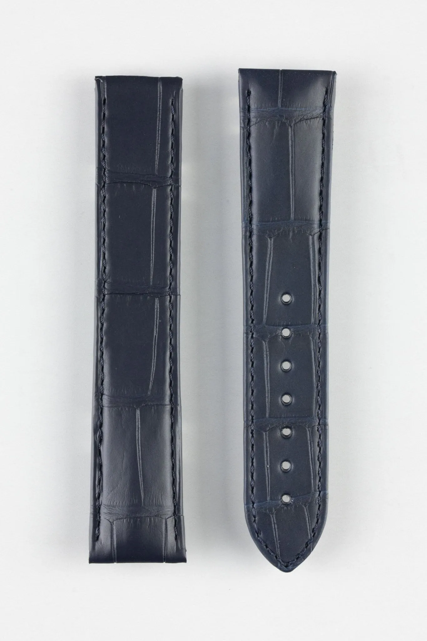 OMEGA CUZ007465 Seamaster Aqua Terra 20mm Alligator Leather Deployment Strap - BLUE