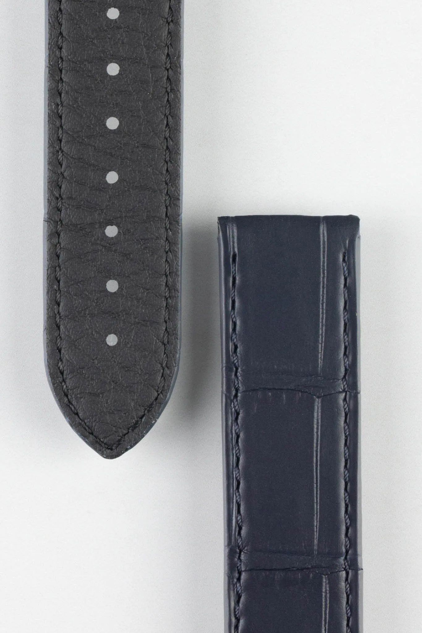OMEGA CUZ007465 Seamaster Aqua Terra 20mm Alligator Leather Deployment Strap - BLUE