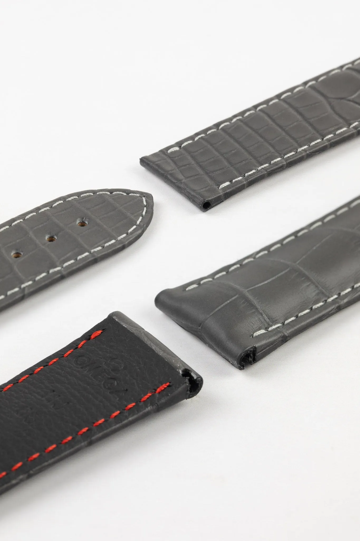OMEGA CUZ009860 Speedmaster Alligator Watch Strap Tokyo 2020 Special in GREY