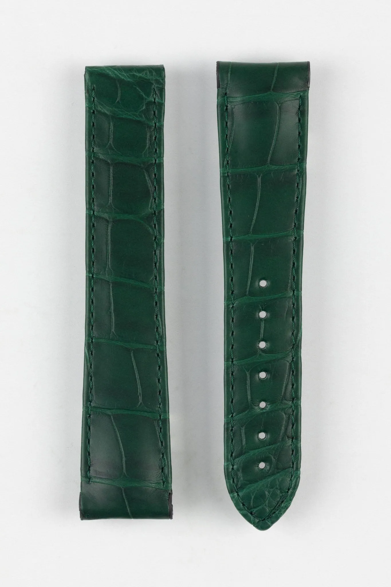 OMEGA CUZ013007 Speedmaster Moonphase 21mm Genuine Alligator Deployment Watch Strap in GREEN