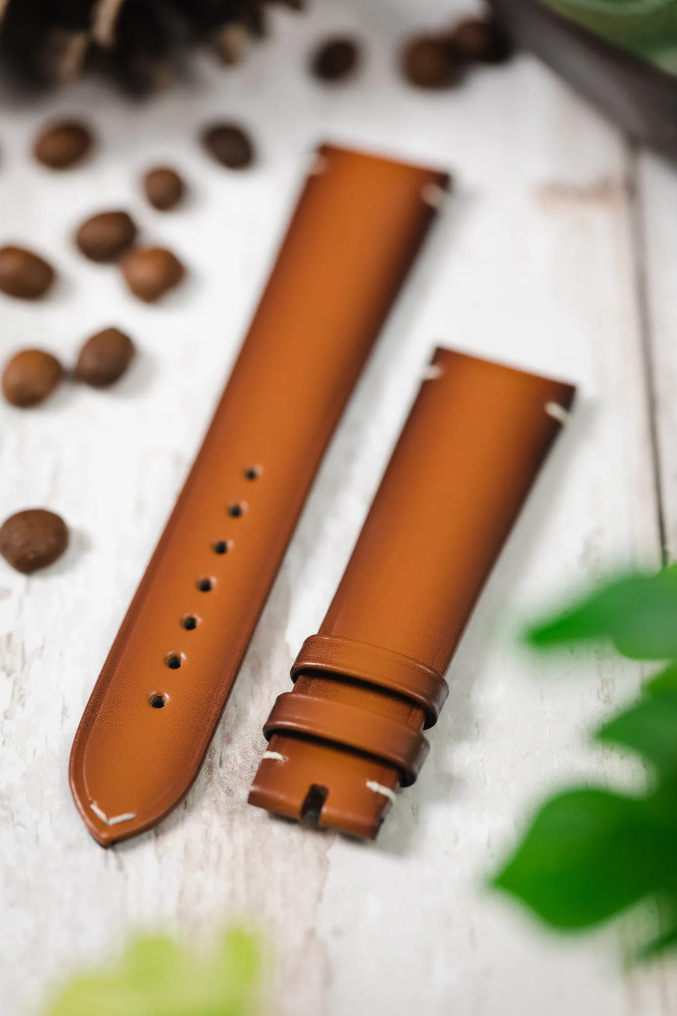 OMEGA CUZ015426 Speedmaster 57 Vintage Style 20mm Leather Watch Strap - BROWN