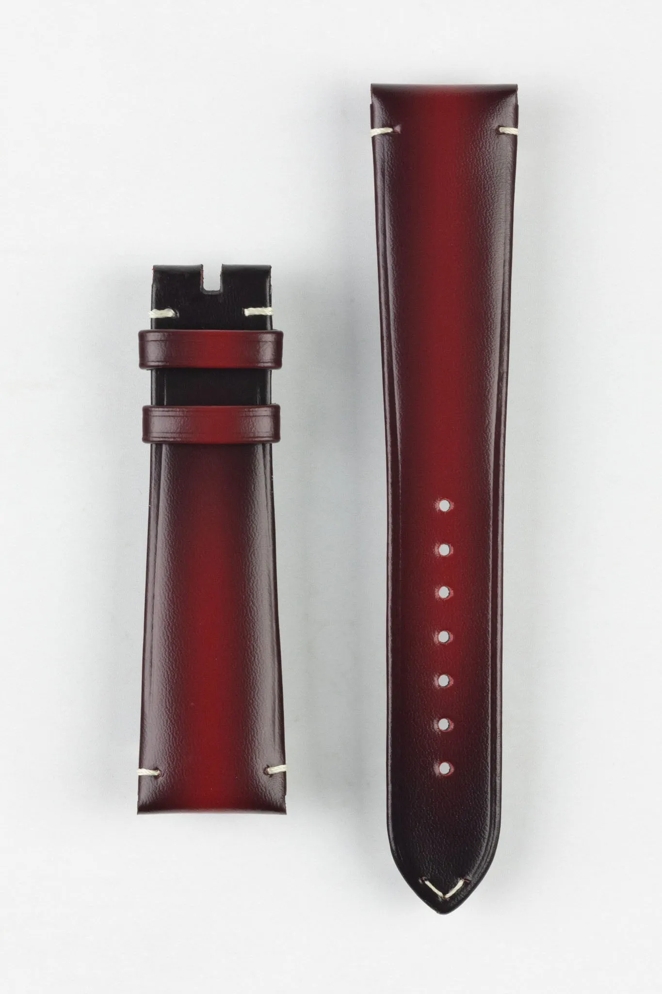 OMEGA CUZ015430 Speedmaster 57 Vintage Style 20mm Leather Watch Strap - BURGUNDY