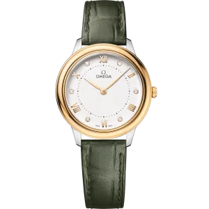 Omega De Ville Prestige 30 mm, steel - yellow gold on leather strap