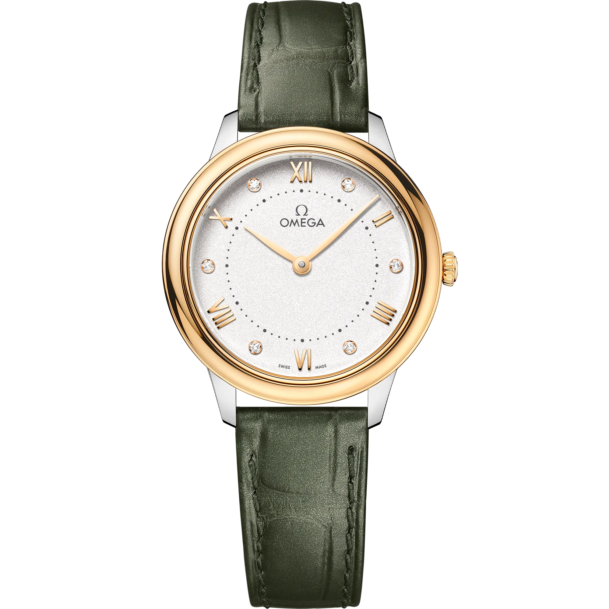 Omega De Ville Prestige 30 mm, steel - yellow gold on leather strap