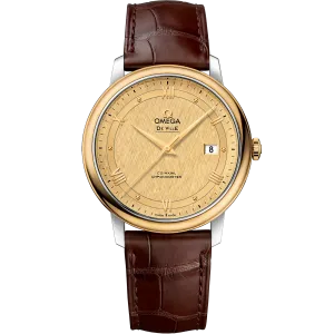 Omega De Ville Prestige 39.5 mm, steel - yellow gold on leather strap