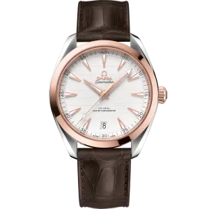 Omega Seamaster Aqua Terra 150M 41 mm, Sedna™ gold on leather strap
