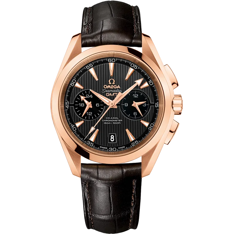 Omega Seamaster Aqua Terra 150M 43 mm, red gold on leather strap
