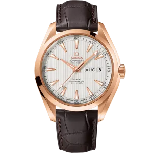 Omega Seamaster Aqua Terra 150M 43 mm, red gold on leather strap