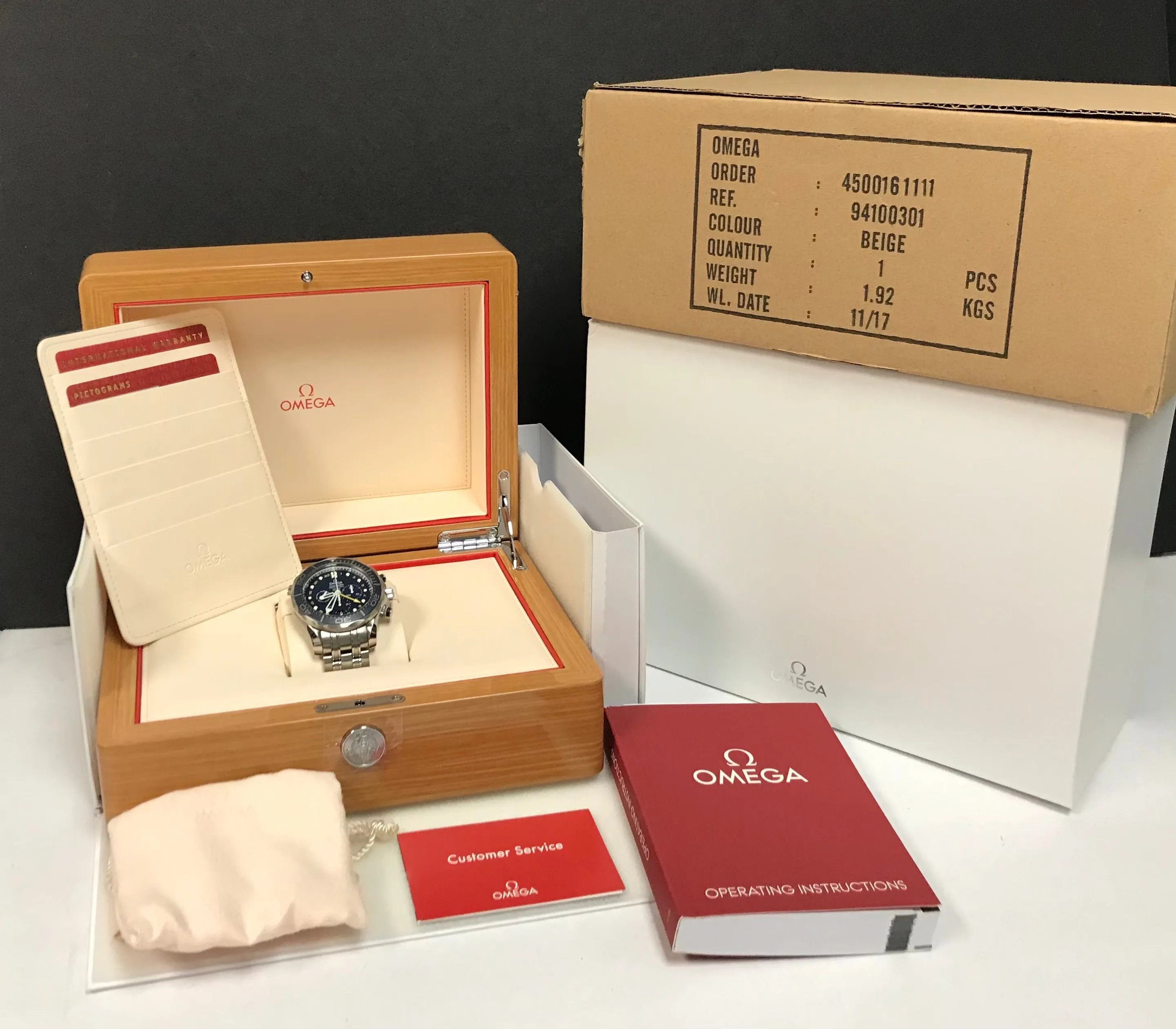 Omega Seamaster Diver 300M 212.30.44.52.03.001 Blue Dial Automatic Men's Watch