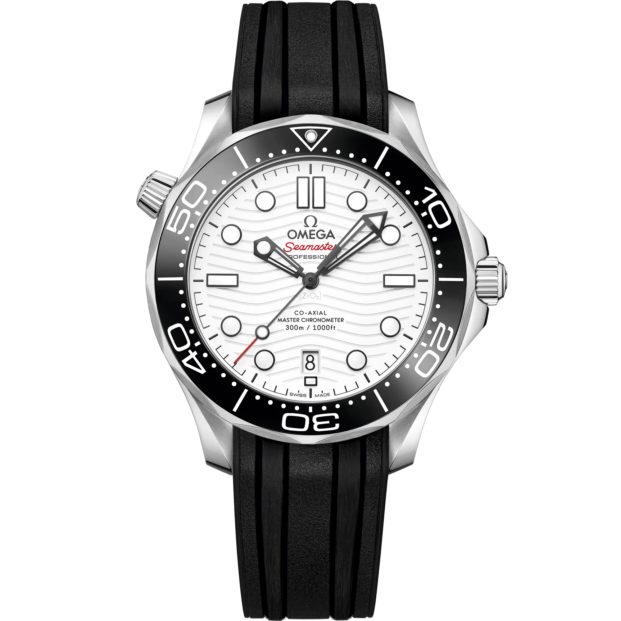 Omega Seamaster Diver 300M 42 mm, steel on rubber strap