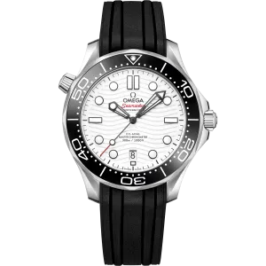 Omega Seamaster Diver 300M 42 mm, steel on rubber strap