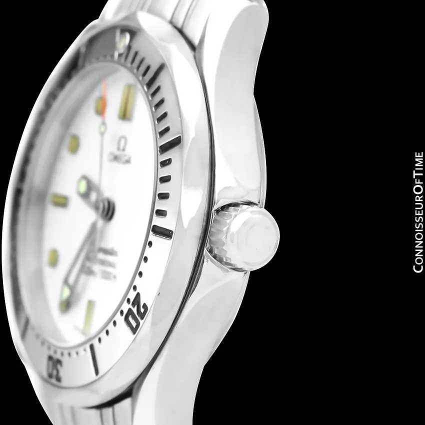 Omega Seamaster Midsize 300M White (James Bond Style) Professional Divers Watch, Stainless Steel - 2562.20.00