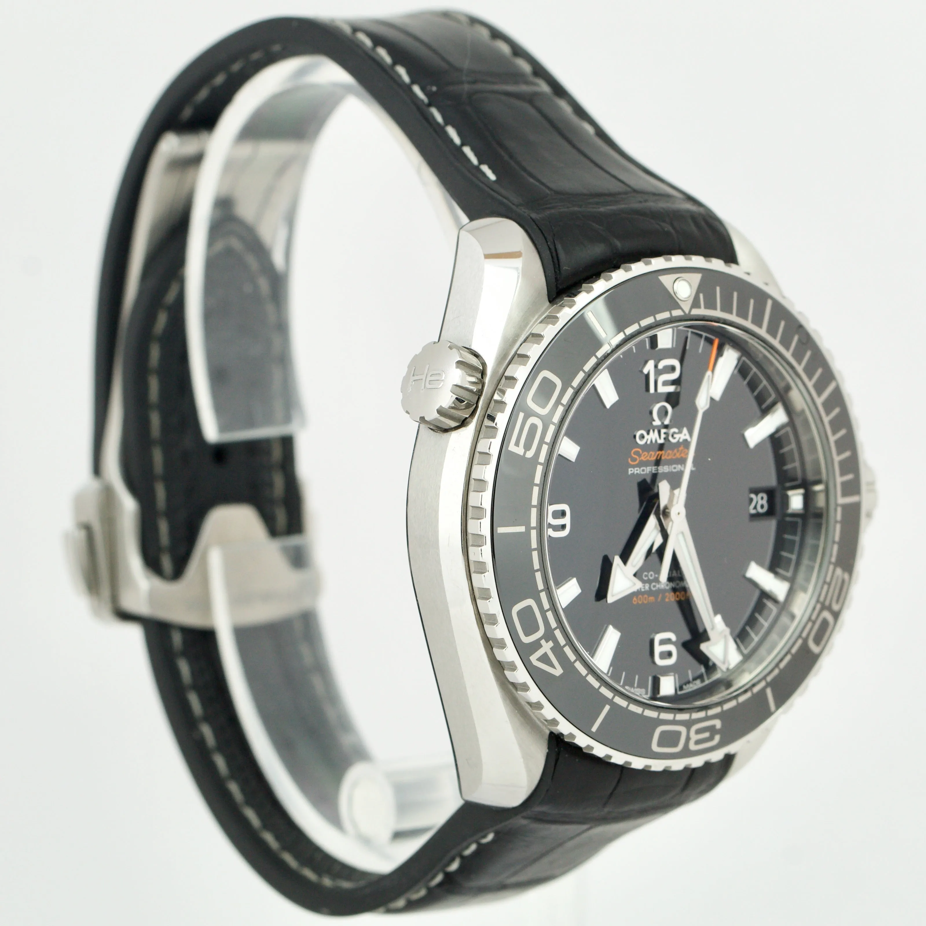 Omega Seamaster Planet Ocean Black Steel Leather 43.5mm 215.33.44.21.01.001 BOX