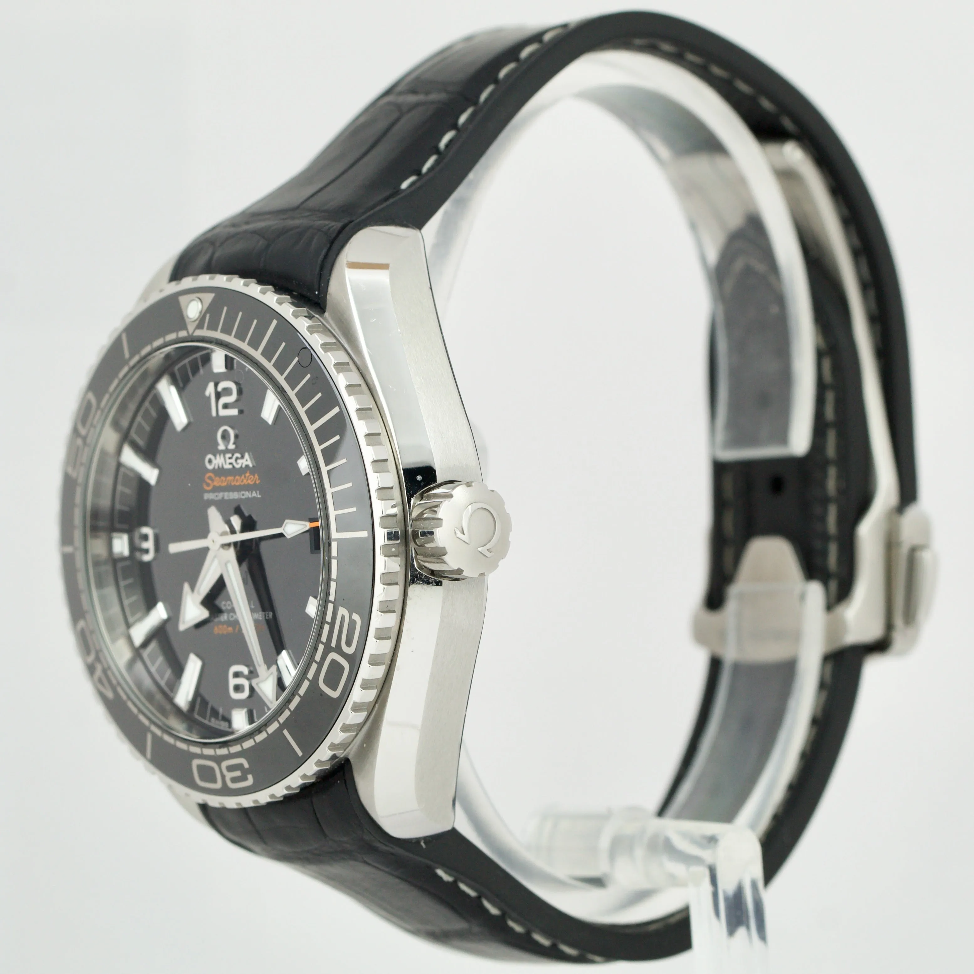 Omega Seamaster Planet Ocean Black Steel Leather 43.5mm 215.33.44.21.01.001 BOX